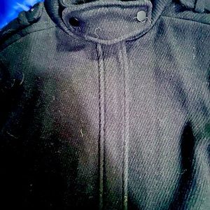 New w/ tags. Size 4 Vince black wool bomber jacket. Epaulets. Pleated back.